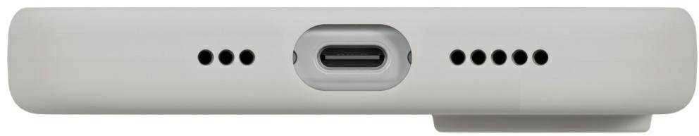 UNIQ Lino dėklas skirtas Apple iPhone 17 Magclick Charging Light pilkos spalvos