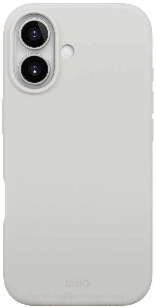 UNIQ Lino dėklas skirtas Apple iPhone 17 Magclick Charging Light pilkos spalvos