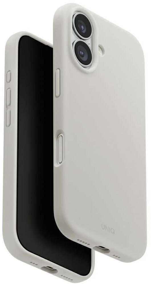 UNIQ Lino dėklas skirtas Apple iPhone 17 Magclick Charging Light pilkos spalvos