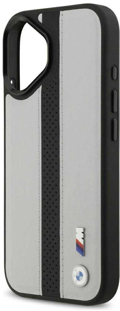 Dėklas BMW M perforuotos juostelės logotipu MagSafe Apple iPhone 17 pilkas