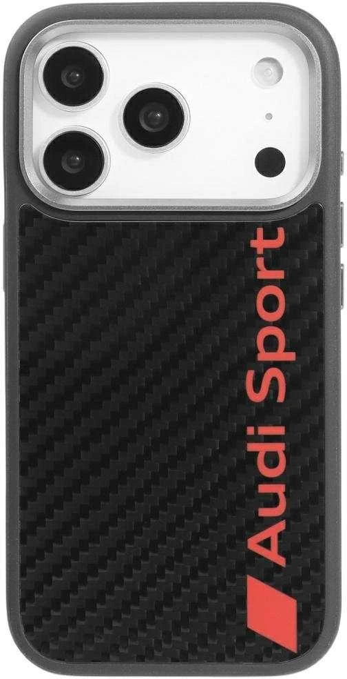Dėklas Audi R8 Carbon Fiber MagSafe Apple iPhone 17 Pro juodos spalvos