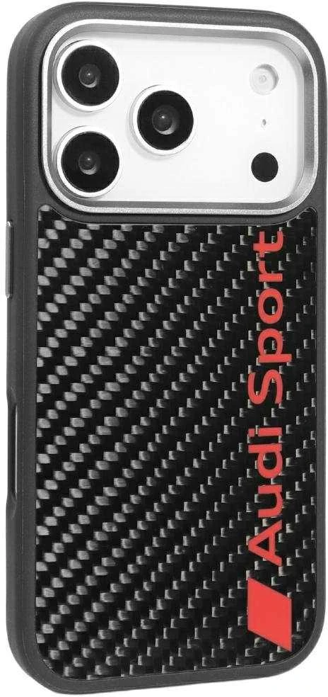 Dėklas Audi R8 Carbon Fiber MagSafe Apple iPhone 17 Pro juodos spalvos