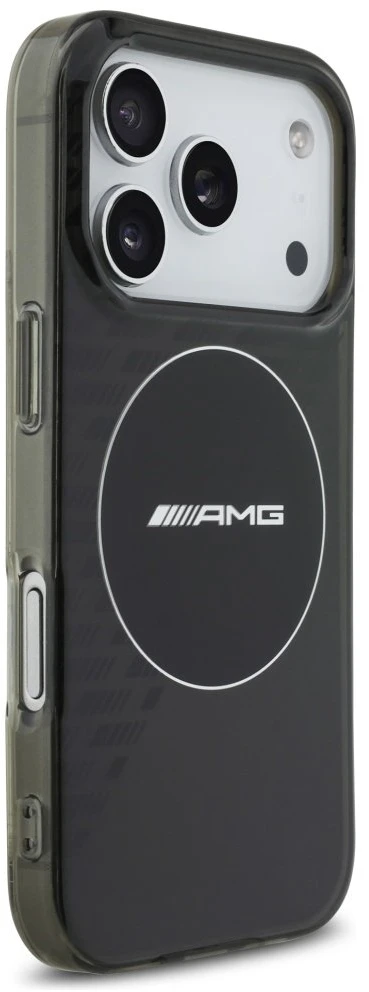 Mercedes Dėklas AMG Double Layer Transparent Smocked MagSafe for Apple iPhone 17 Pro juodos spalvos