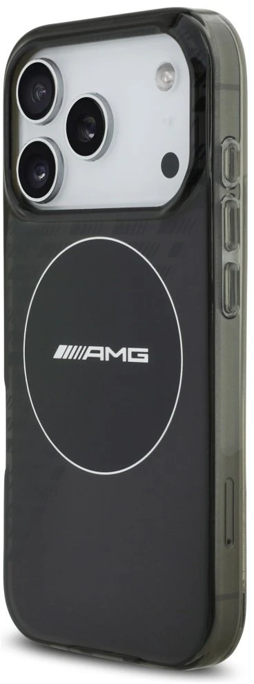 Mercedes Dėklas AMG Double Layer Transparent Smocked MagSafe for Apple iPhone 17 Pro juodos spalvos