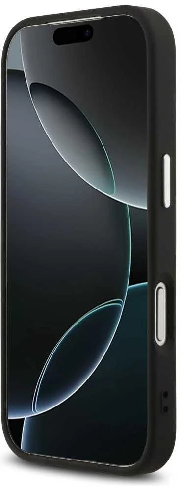 Guess 4G MagSafe dėklas skirtas Apple iPhone 17 Pro juodos spalvos