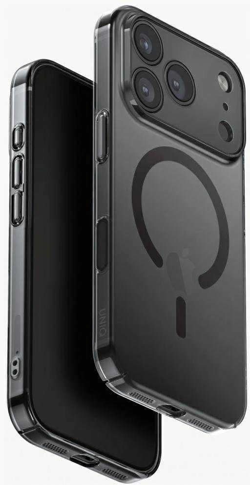 UNIQ Airsuit Dėklas Apple iPhone 17 Pro Magclick Charging juodos spalvos