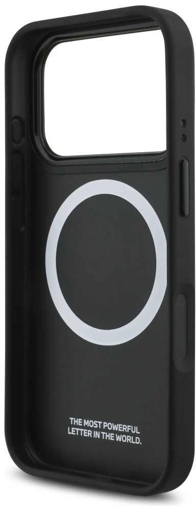 Dėklas BMW M Shape Logo MagSafe Apple iPhone 17 Pro juodos spalvos