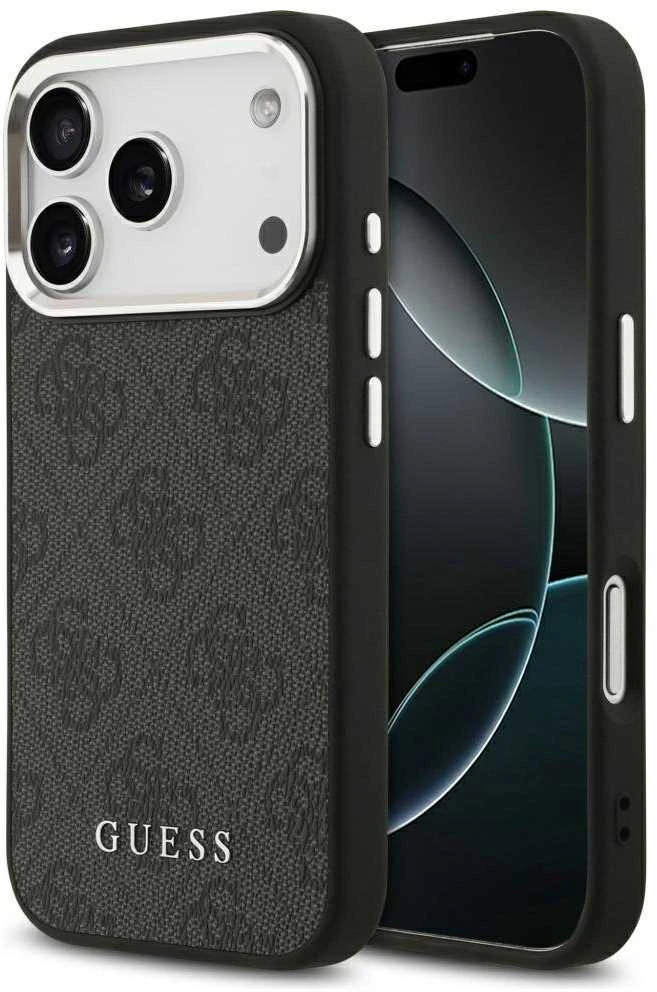 Guess 4G MagSafe dėklas skirtas Apple iPhone 17 Pro juodos spalvos