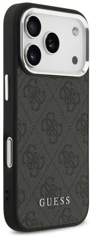 Guess 4G MagSafe dėklas skirtas Apple iPhone 17 Pro juodos spalvos