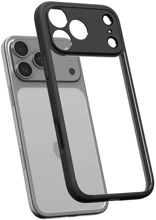 Dėklas Spigen Ultra Hybrid, matte juodas - iPhone 17 Pro
