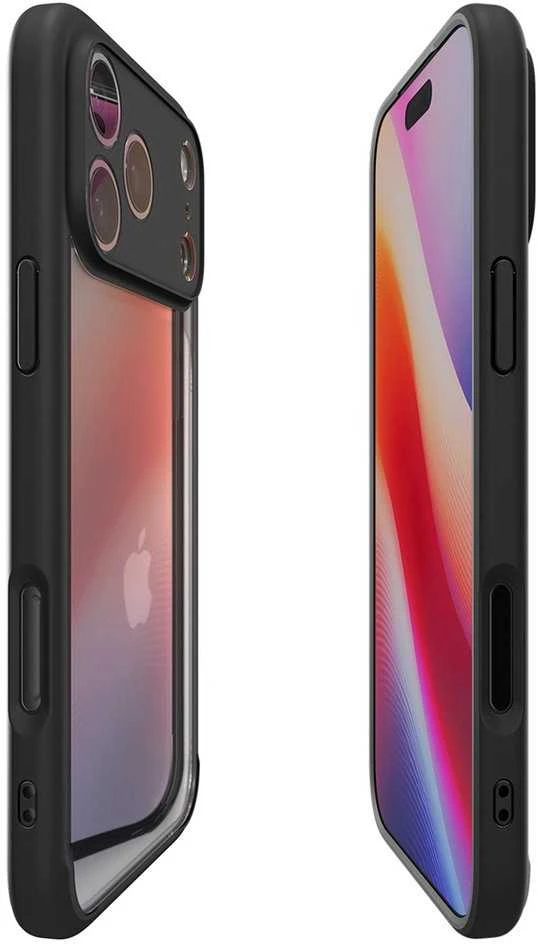 Dėklas Spigen Ultra Hybrid, matte juodas - iPhone 17 Pro