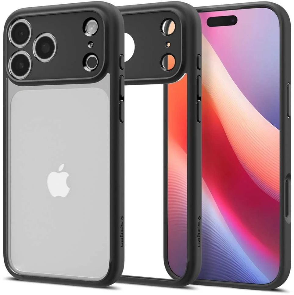 Dėklas Spigen Ultra Hybrid, matte juodas - iPhone 17 Pro