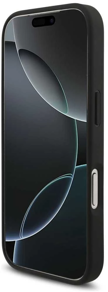 Mercedes Dėklas AMG Leather Debossed Lines Logo Apple iPhone 17 Pro juodos spalvos
