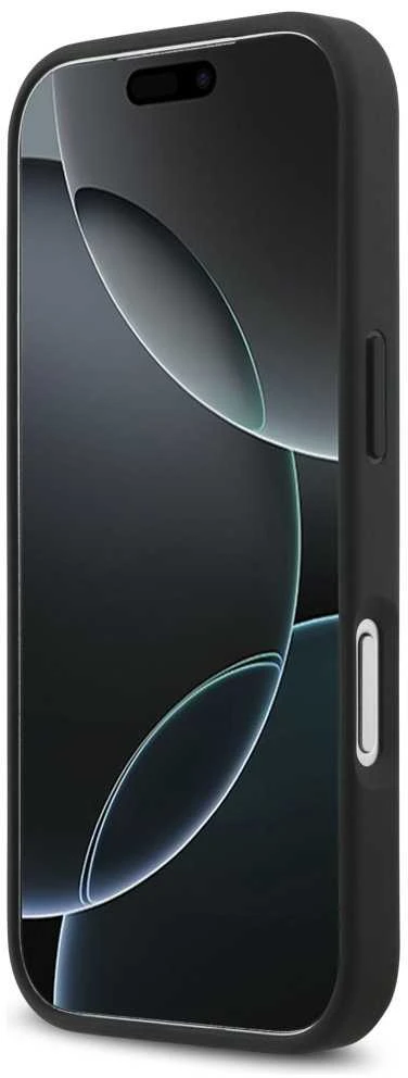 Mercedes Plain Smooth Leather MagSafe dėklas Apple iPhone 17 Pro juodos spalvos