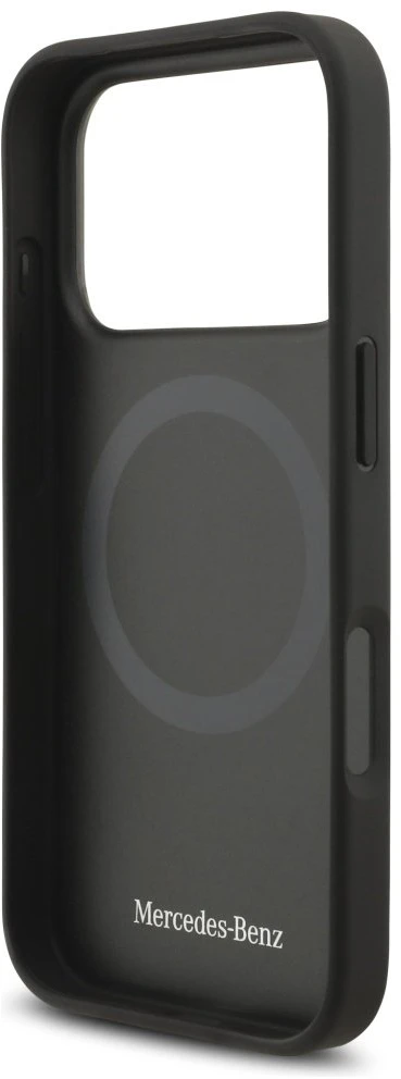 Dėklas Aprašymas „Mercedes Leather Large Laurel Leave MagSafe Apple iPhone 17 Pro Anthracite“