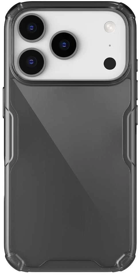 Nillkin Nature TPU PRO dėklas skirtas Apple iPhone 17 Pro skaidrus juodos spalvos