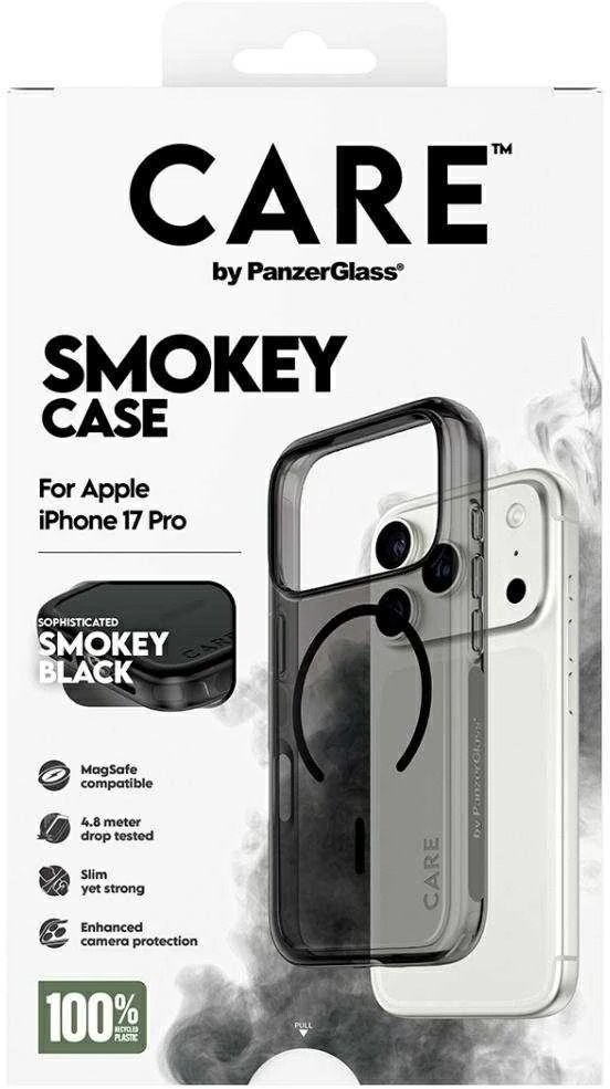 „Panzer Glass CARE by PanzerGlass“ flagmano „Urban Explorer“ dėklas su „Juodas MagSafe“, skirtas „iPhone 17 Pro“ - Juodas
