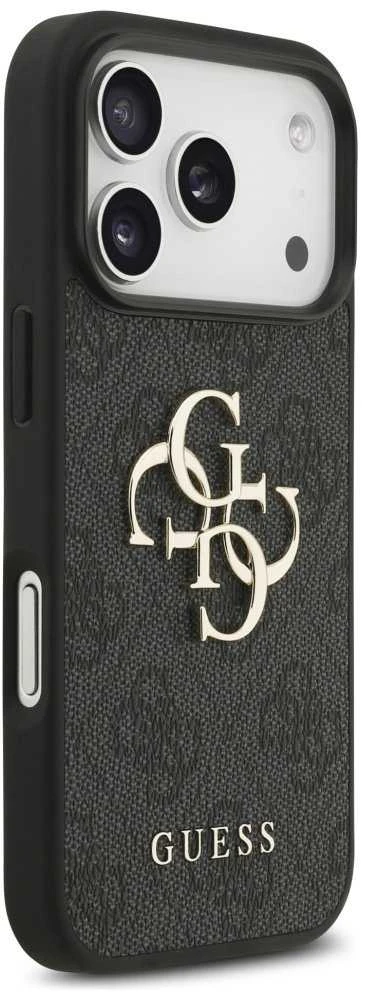 Guess 4G Strap 4G Classic Logo dėklas skirtas Apple iPhone 17 Pro juodos spalvos