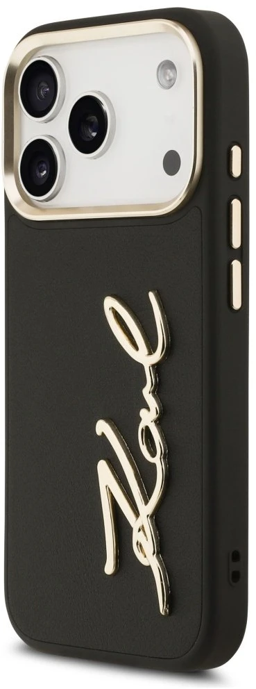 Karl Lagerfeld Karl Script Logo dėklas skirtas Apple iPhone 17 Pro juodos spalvos