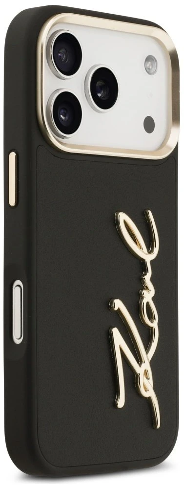 Karl Lagerfeld Karl Script Logo dėklas skirtas Apple iPhone 17 Pro juodos spalvos