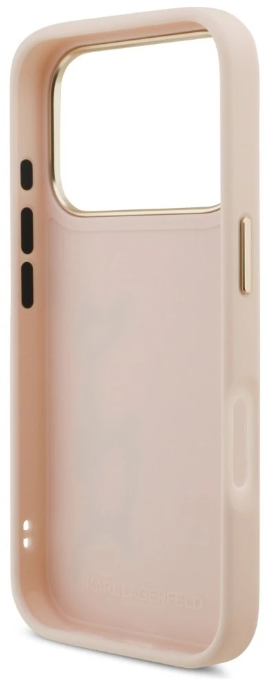 Karl Lagerfeld Karl Script Logo dėklas skirtas Apple iPhone 17 Pro rožinės spalvos