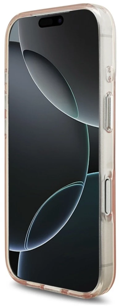 Karl Lagerfeld IML Karl RSG Logo MagSafe dėklas skirtas Apple iPhone 17 Pro rožinės spalvos