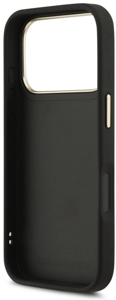 Karl Lagerfeld Karl Script Logo dėklas skirtas Apple iPhone 17 Pro juodos spalvos