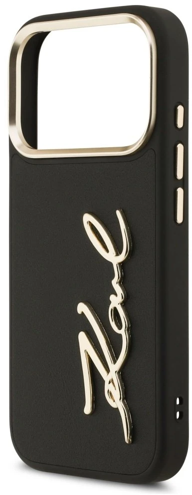 Karl Lagerfeld Karl Script Logo dėklas skirtas Apple iPhone 17 Pro juodos spalvos