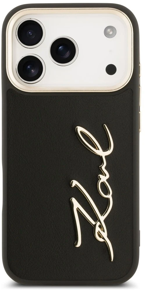 Karl Lagerfeld Karl Script Logo dėklas skirtas Apple iPhone 17 Pro juodos spalvos
