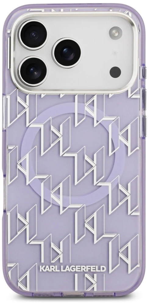 Karl Lagerfeld IML KL Monogram MagSafe dėklas skirtas Apple iPhone 17 Pro Violetinė