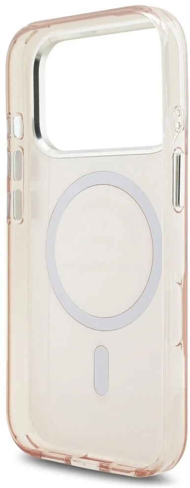 Karl Lagerfeld IML Karl RSG Logo MagSafe dėklas skirtas Apple iPhone 17 Pro rožinės spalvos