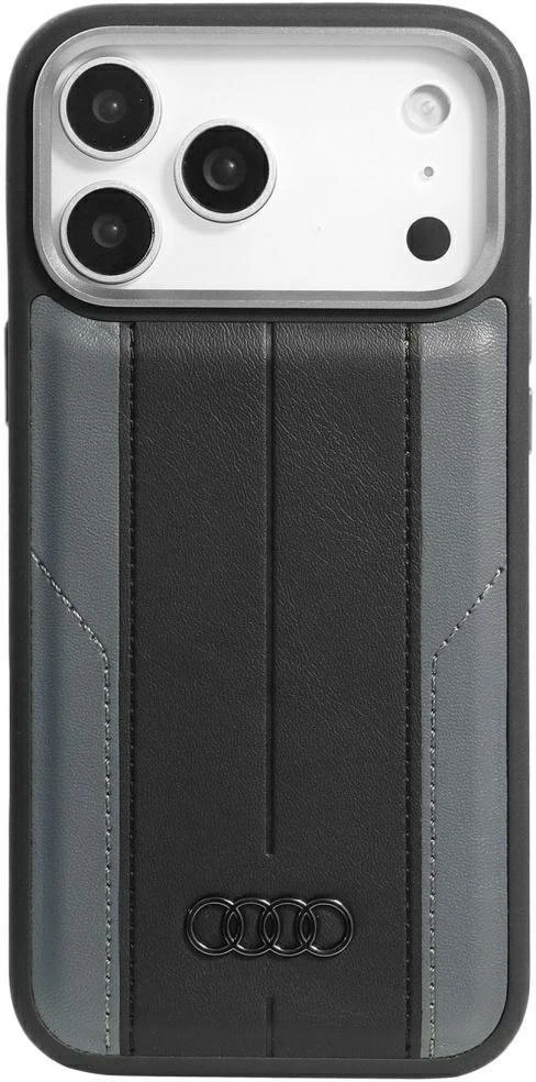 Dėklas Audi A6 Synthetic Leather MagSafe Apple iPhone 17 Pro Max juodos spalvos