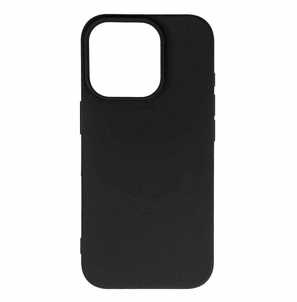 Hurtel MagSafe Compatible Liquid Silicone dėklas skirtas Apple iPhone 17 Pro Max – juodos spalvos