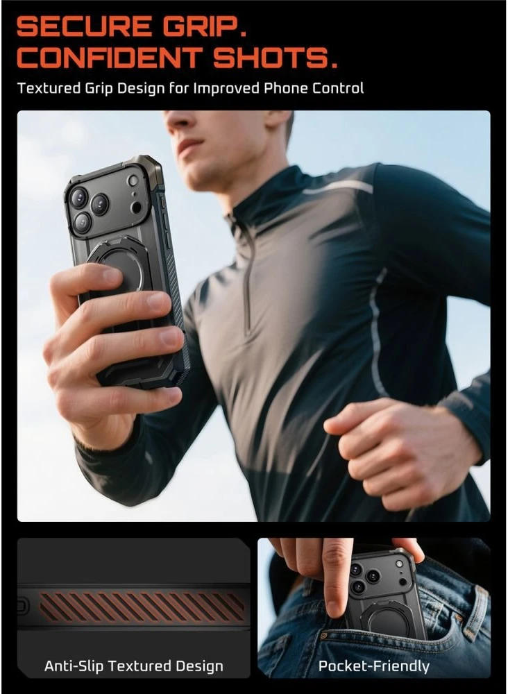Telefono dėklas iPhone 17 Pro Max juodas MagSafe Supcase