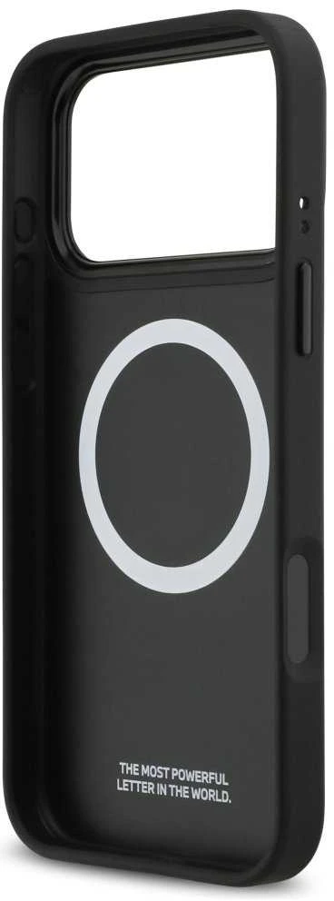 Dėklas BMW M Shape Logo MagSafe Apple iPhone 17 Pro Max juodos spalvos