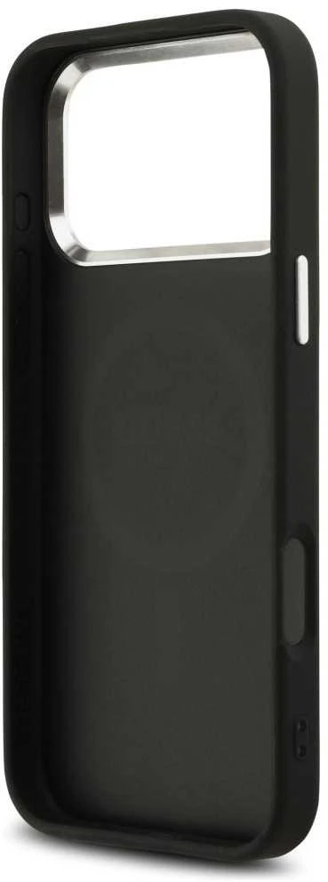 Guess 4G MagSafe dėklas skirtas Apple iPhone 17 Pro Max juodos spalvos