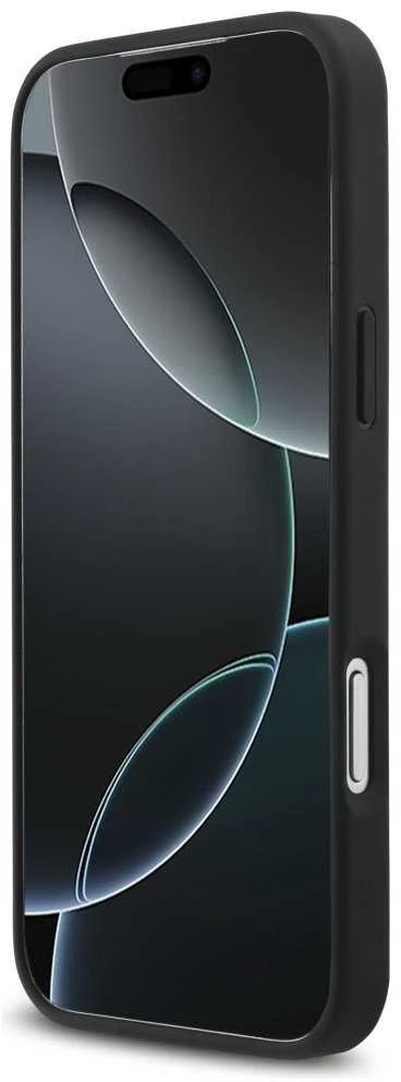 Mercedes Leather Laurel Leaves Stripes MagSafe dėklas Apple iPhone 17 Pro Max juodos spalvos