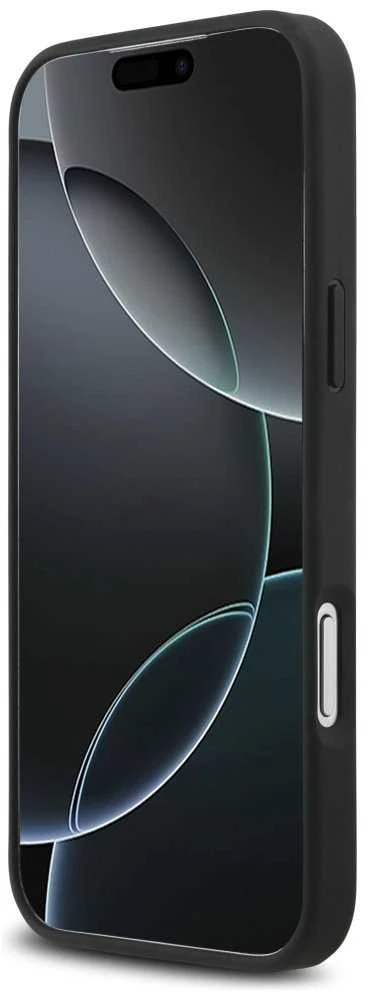 Mercedes Plain Smooth Leather MagSafe dėklas Apple iPhone 17 Pro Max juodos spalvos