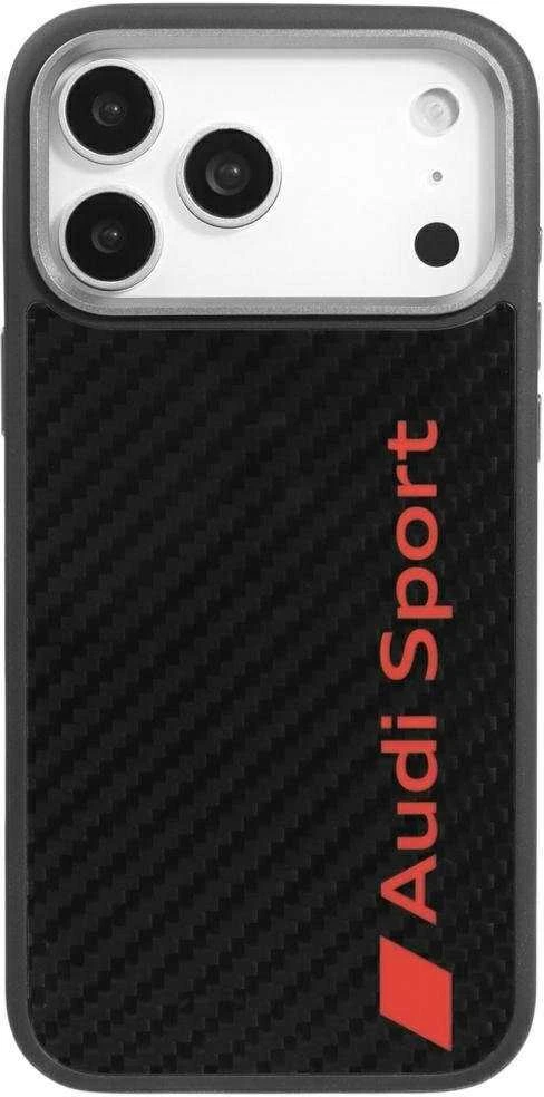 Dėklas Audi R8 Carbon Fiber MagSafe Apple iPhone 17 Pro Max juodos spalvos