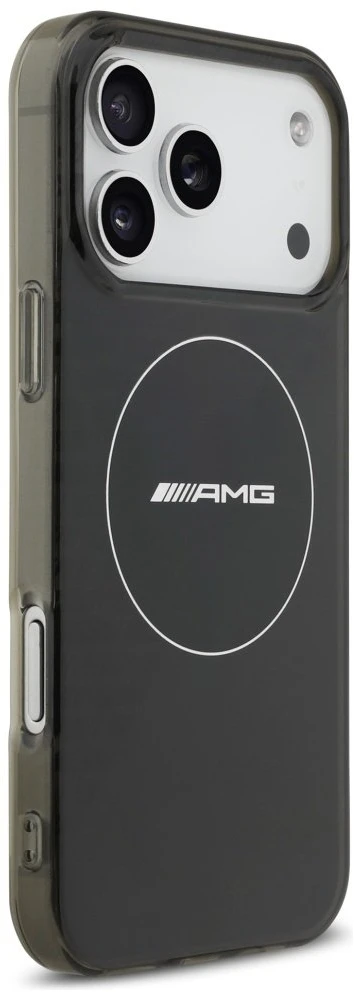Mercedes Dėklas AMG Double Layer Transparent Smocked MagSafe for Apple iPhone 17 Pro Max juodos spalvos