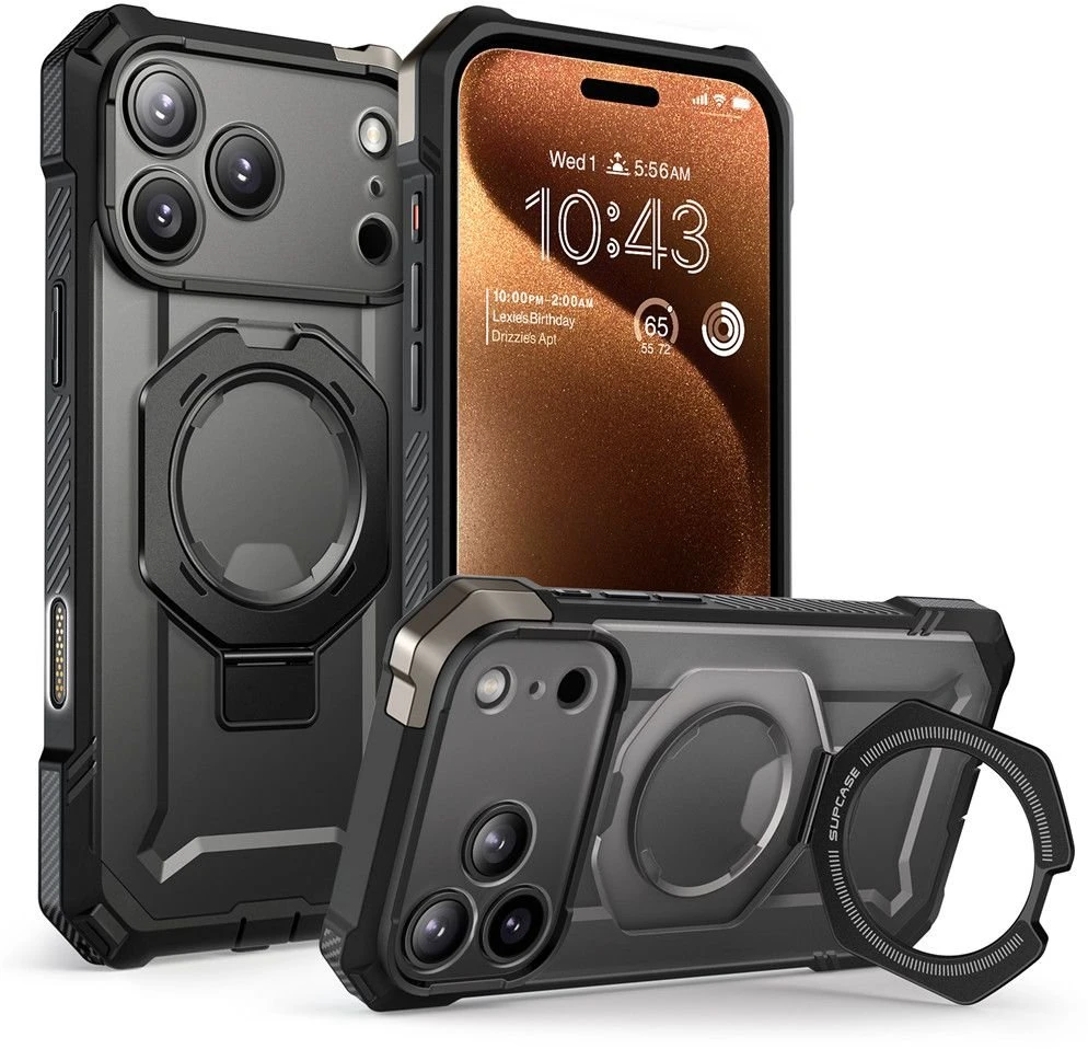 Telefono dėklas iPhone 17 Pro Max juodas MagSafe Supcase