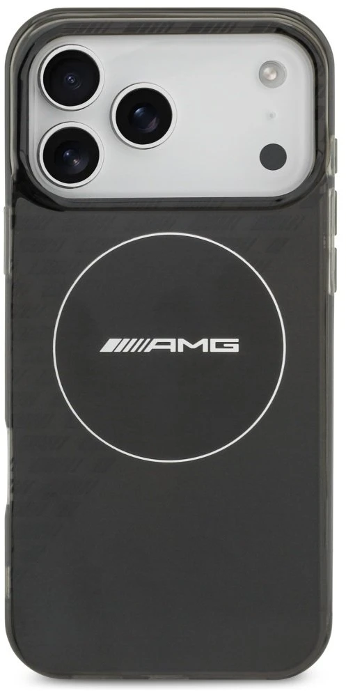 Mercedes Dėklas AMG Double Layer Transparent Smocked MagSafe for Apple iPhone 17 Pro Max juodos spalvos