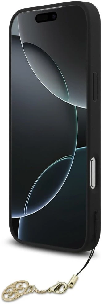 Guess 4G Charm dėklas skirtas Apple iPhone 17 Pro Max Tone on Tone pilkos spalvos