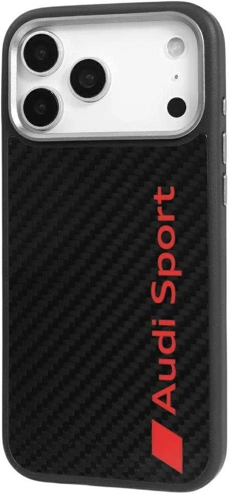Dėklas Audi R8 Carbon Fiber MagSafe Apple iPhone 17 Pro Max juodos spalvos