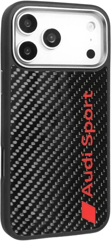 Dėklas Audi R8 Carbon Fiber MagSafe Apple iPhone 17 Pro Max juodos spalvos