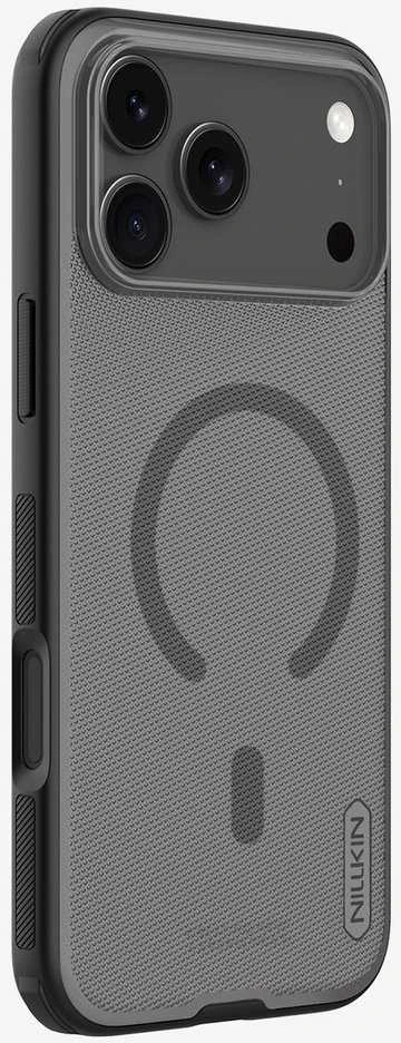 Nillkin Super Frosted Shield Pro Magnetic Dėklas suderinamas su MagSafe skirtas Apple iPhone 17 Pro Max – Translucent juodos spalvos