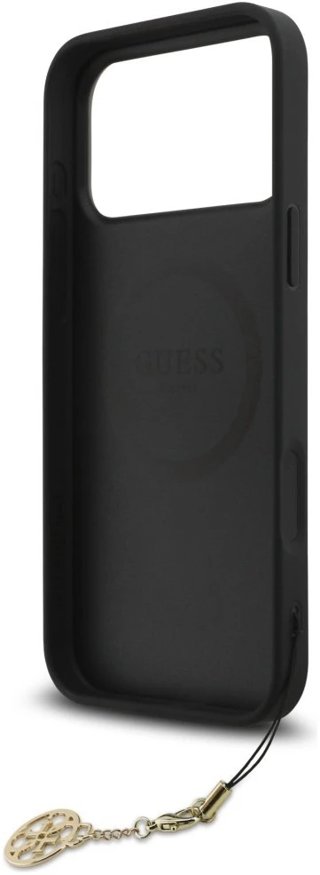Guess 4G Charm dėklas skirtas Apple iPhone 17 Pro Max Tone on Tone pilkos spalvos