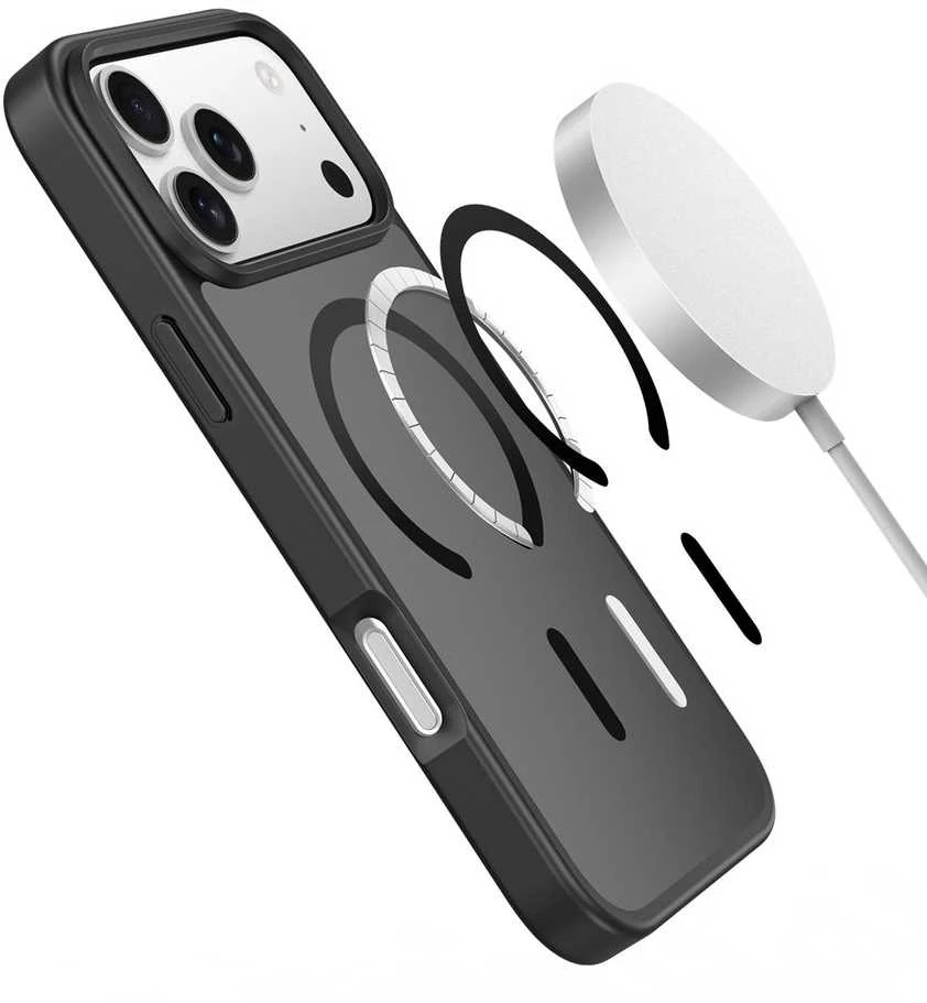 Dux Ducis Yind Apple iPhone 17 Pro Max Dėklas suderinamas su MagSafe – juodos spalvos