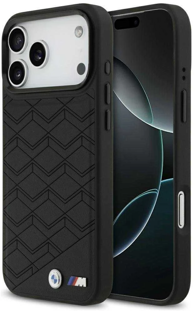 Dėklas BMW M Shape Logo MagSafe Apple iPhone 17 Pro Max juodos spalvos