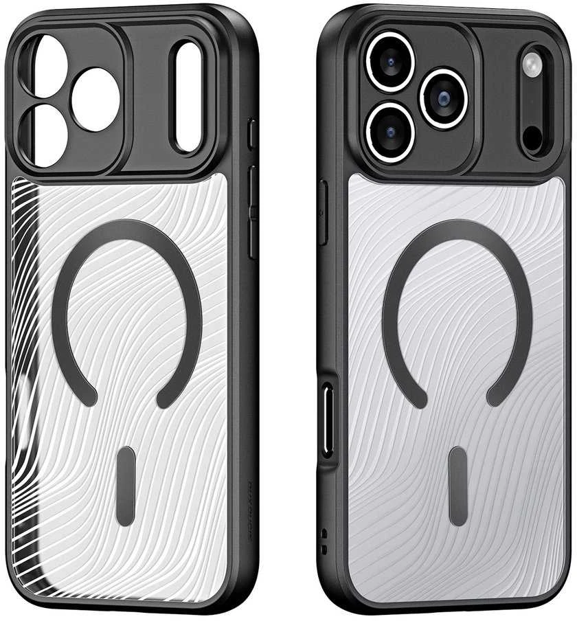 Dux Ducis AIMO Mag dėklas skirtas Apple iPhone 17 Pro Max suderinamas su MagSafe – juodos spalvos